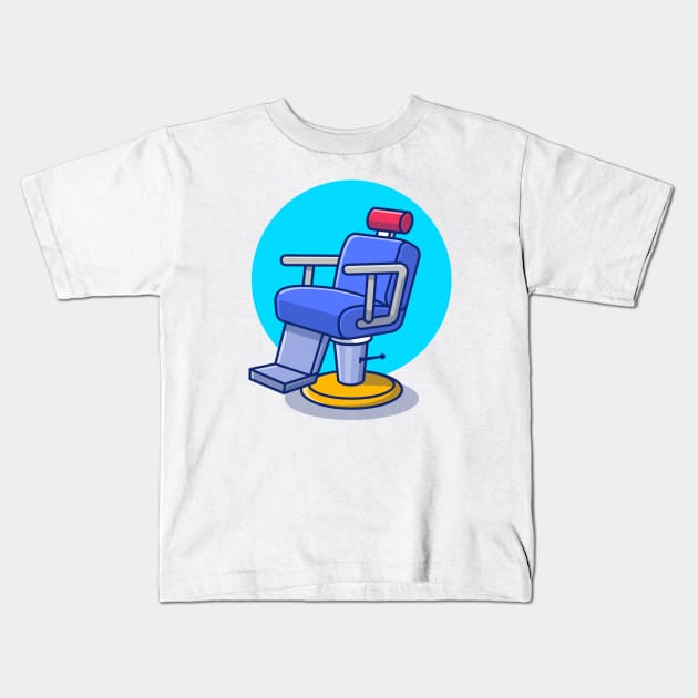 Barbershop Chair Kids T-Shirt by Catalyst Labs